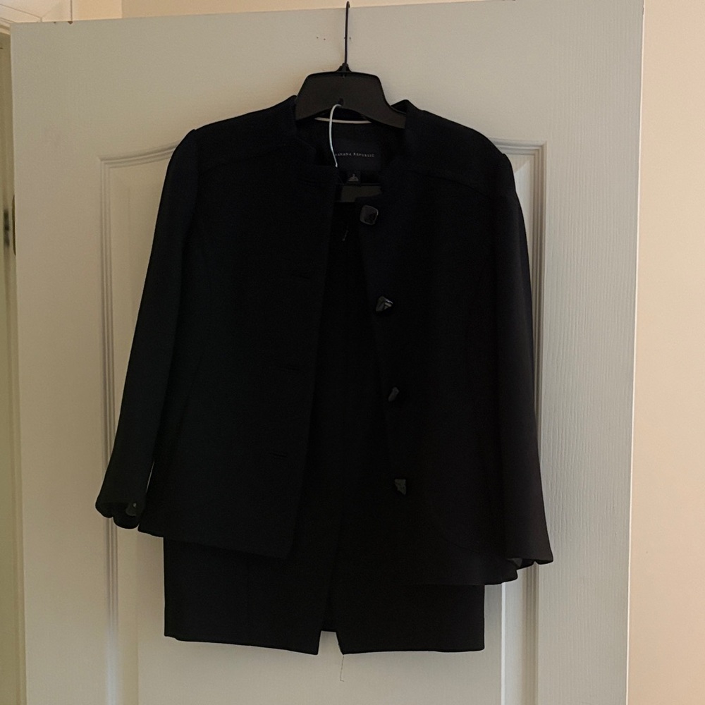 Banana Republic Elegant Black Blazer and skirt suit